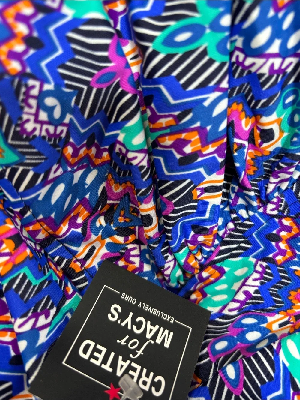 Swim Solutions multi color waist minimizer lined swimsuit NWT - Picture 7 of 10